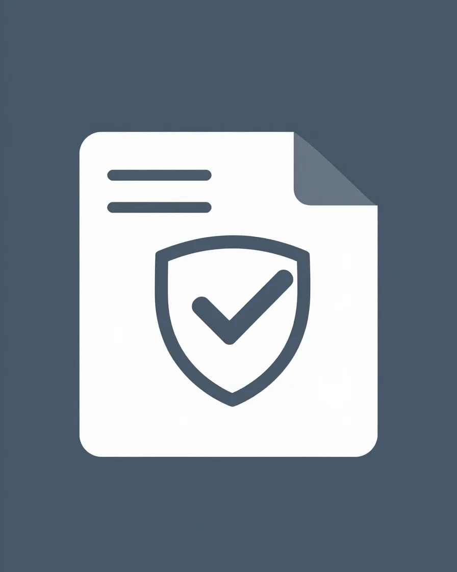 Icono de escudo de privacidad con un signo de verificación, estil